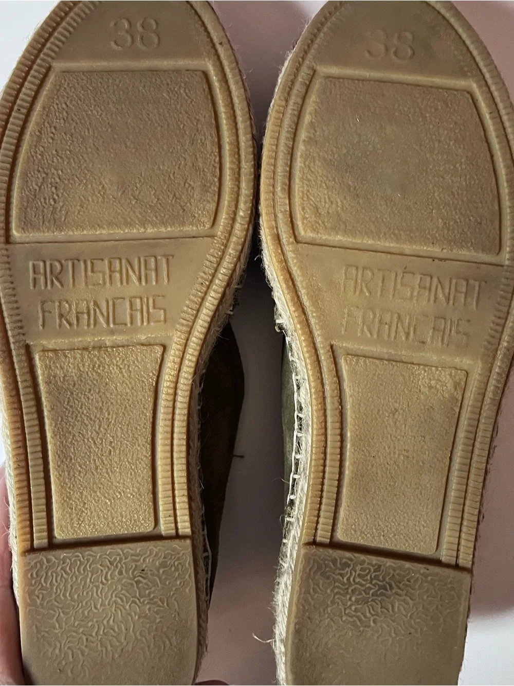 Inkerman NYC Olive Green Suede French Espadrille Flats Made in France EU 38 /7.5